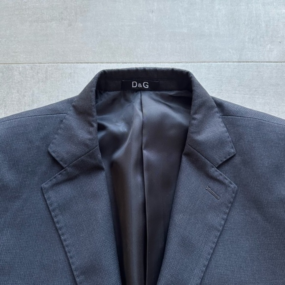 DOLCE & GABBANA Luxurious Charcoal Check Sport Coat - 42R